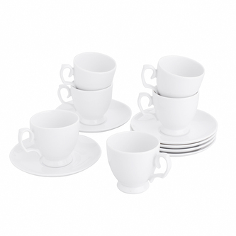 MARIAPAULA CLASSIC BÍLÝ SET NA ESPRESSO 100ML/12CM 6/12