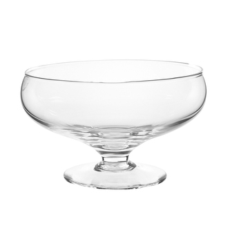 MISKA SKLENĚNÁ NA NOŽCE PRŮMĚR 20.5CM VÝŠKA 13CM