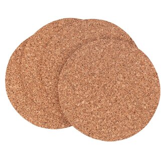 ZESTAW 4 KS. KULATÝCH PODLOŽEK PRŮMĚR 20CM Z PŘÍRODNÍHO KORKU
