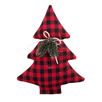 DŘEVĚNÁ FIGURKA STROMEK S TEXTILOVÝM DOKONČENÍM 17X5X24.5CM