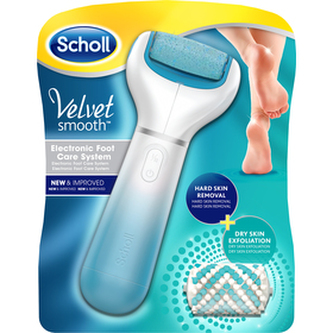 Scholl Elektrický pilník na chodidla Velvet Smooth a středně drsná rotační hlavice s mořskými minerály unisex