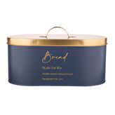 MATNÝ  CHLEBNÍK SE ZLATÝM UZÁVĚREM 34X18X15CM (tmavě modrá)