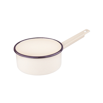 SMALTOVANÝ RENDLÍK 1.0L PRŮMĚR 14CM VÝŠKA 7CM KRÉMOVÝ