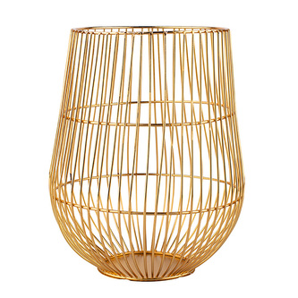 KOVOVÝ SVÍCEN 17.5X17.5X22CM ZLATÝ