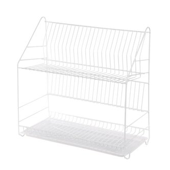 OSUŠKA NA NÁDOBÍ 2-POLOŽKOVÁ 50CM BÍLÁ VYSOKÁ UNIVERZÁLNÍ S PODLOŽKOU