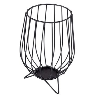 SVÍČNÍK KOVANÝ NA NOŽIČKÁCH 11X11X16CM