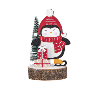 DŘEVĚNÁ SOŠKA TUČŇÁK S DÁRKY 7X7X12CM