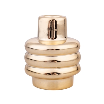 SVÍCEN PORCELÁNOVÝ ZLATÝ 7X7X9CM