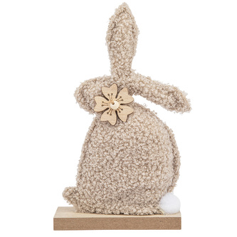 FIGURKA ZAJÍC 12X5X22CM BÉŽOVÁ