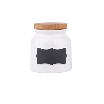 REGULAR PORCELÁNOVÁ DÓZA 200ML 8X9CM S BAMBUSOVÝM VÍČKEM