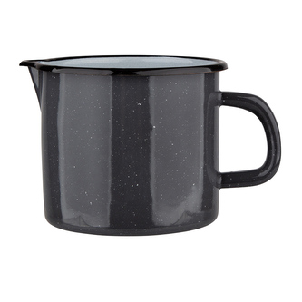 HRNEK SMAŠLÍ 12 CM SMALTOVANÝ ŠEDÝ TEČKOVANÝ