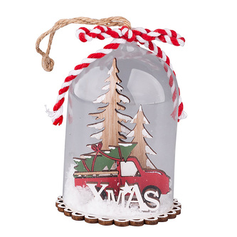 ŠŤASTNÝ STROM DEKORACE V SKLENĚNÉM KLOBOU 7X7X10CM