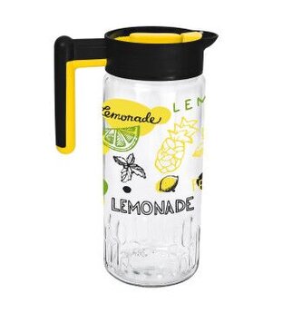džbán 1,46l,  LEMONADE, vroubk.sklo/plast