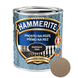 Hammerite Přímo na rez kladívkový 2,5l Zlatý