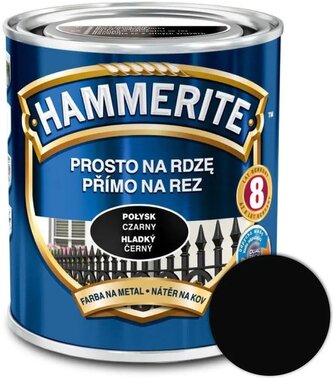 Hammerite Přímo na rez hladký 0,25l Černý