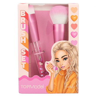 Sada kosmetických štětců Top Model, Růžové, Candy, 2ks