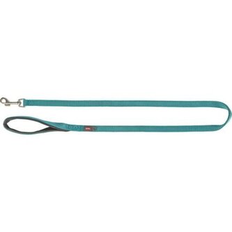 Vodítko PREMIUM s vyplněnou rukojetí, aqua - XS-S: 1,20 m/15 mm