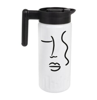 džbán 1,46l,  WATER, bílé sklo/plast