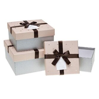 Pudełko prezentowe PUG-20P19-KW 3szt ROZETTE