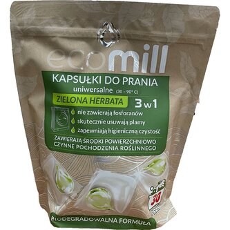 ECO Mill DUO 3v1 kapsle na praní se zeleným čajem 30 ks