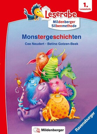Monstergeschichten - lesen lernen mit dem Leseraben - Erstlesebuch - Kinderbuch ab 6 Jahren mit Silbengeschichten zum Lesenlerne