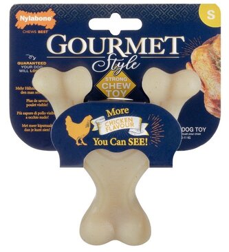 Nylabone hračka Gourmet Wishbone příchuť kuřecí S