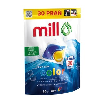 Mill DUO gelové kapsle na praní barevného prádla 30 ks