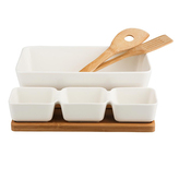 REGULAR SADA SALÁTOVÁ MÍSA A 3 MISKY NA BAMBUSOVÉ PODLOŽCE NBC