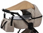 Sluneční clona na kočárek s UV filtrem, 72 cm, béžová