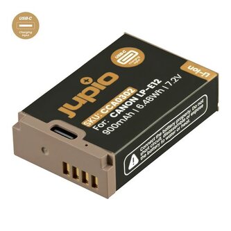Baterie Jupio LP-E12 *ULTRA C* 900mAh s USB-C vstupem pro nabíjení Baterie Jupio LP-E12 *ULTRA C* 900mAh s USB-C vstupem pro nabíjení