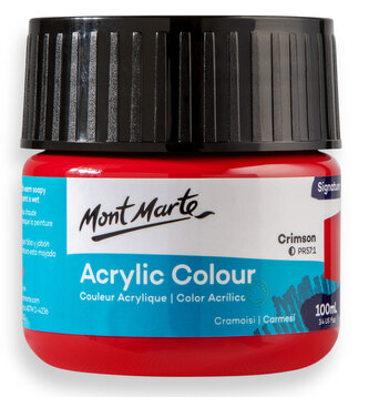 Mont Marte akrylová barva, 100ml,   jahodově červená (Crimson)