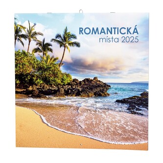 Nástěnný kalendář - Romantická místa - 2025, 28,5 × 28,5 cm