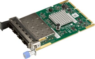 Supermicro AOC-AG-I4M - 4×GbE,Intel350-AM4, iSCSI boot,jumbo fr,VMDq, NC-SI, proprietární AIOM ff (0,5U)