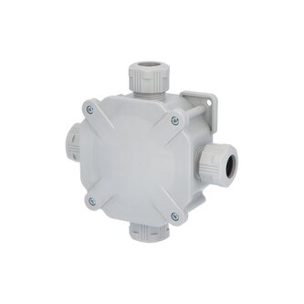 Krabice rozbočovací AC 6455, plastová, s víčkem na šrouby, 4x vstup, na omítku, IP67