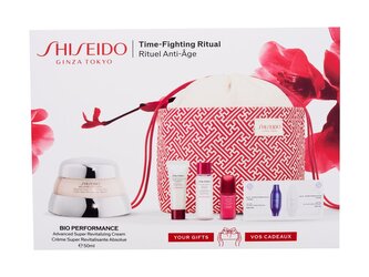 Shiseido Bio-Performance pleťový krém Advanced Super Revitalizing Cream 50 ml + čisticí pěna Clarifying Cleansing Foam 15 ml + pleťová voda Treatment Softener 30 ml + pleťové sérum Ultimune Power Infusing Concentrate 10 ml + pleťové sérum Infill Serum 1 m