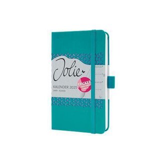 Diář "Jolie", tyrkysová, A6, týdenní, 2025, tvrdé desky, SIGEL J5214