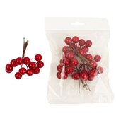 Dekorace červené, 48ks/bal. X1126