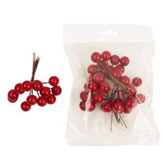 Dekorace červené, 48ks/bal. X1126