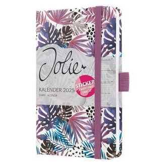 Diář "Jolie", Violet Jungle Fever, A6, týdenní, 2025, tvrdé desky, SIGEL J5354