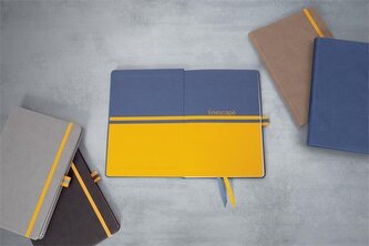 Exkluzivní zápisník "Linescape", černá-žlutá, A5, linkovaný, 88 listů, tvrdé desky, SIGEL LS107