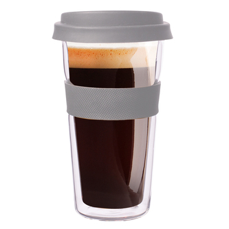 KUBEC TERMOSKY S SILIKONOVÝM VRŠKEM A PÁSKOU 400ML