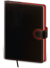Diář 2025 Flip týdenní A5 černo/červená