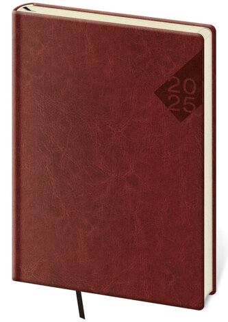 Diář 2025 Nebrasca týdenní A5 anglická červená