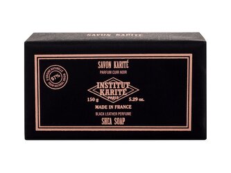 Institut Karité Shea Soap Tuhé mýdlo Black Leather 150 g pro ženy