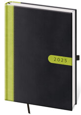Diář 2025 Bora týdenní A5 černo/zelená