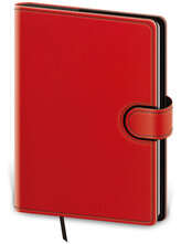 Diář 2025 Flip týdenní A5 červeno/černá