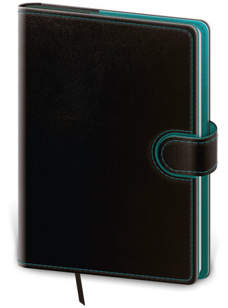 Diář 2025 Flip týdenní A5 černo/petrolejová