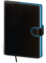 Diář 2025 Flip týdenní A5 černo/modrá