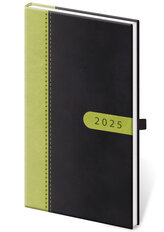 Diář 2025 Bora týdenní kapesní černo/zelená