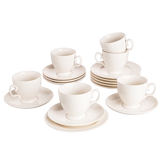 MARIAPAULA ECRU KLASICKE KÁVA SET QUEEN 6/18